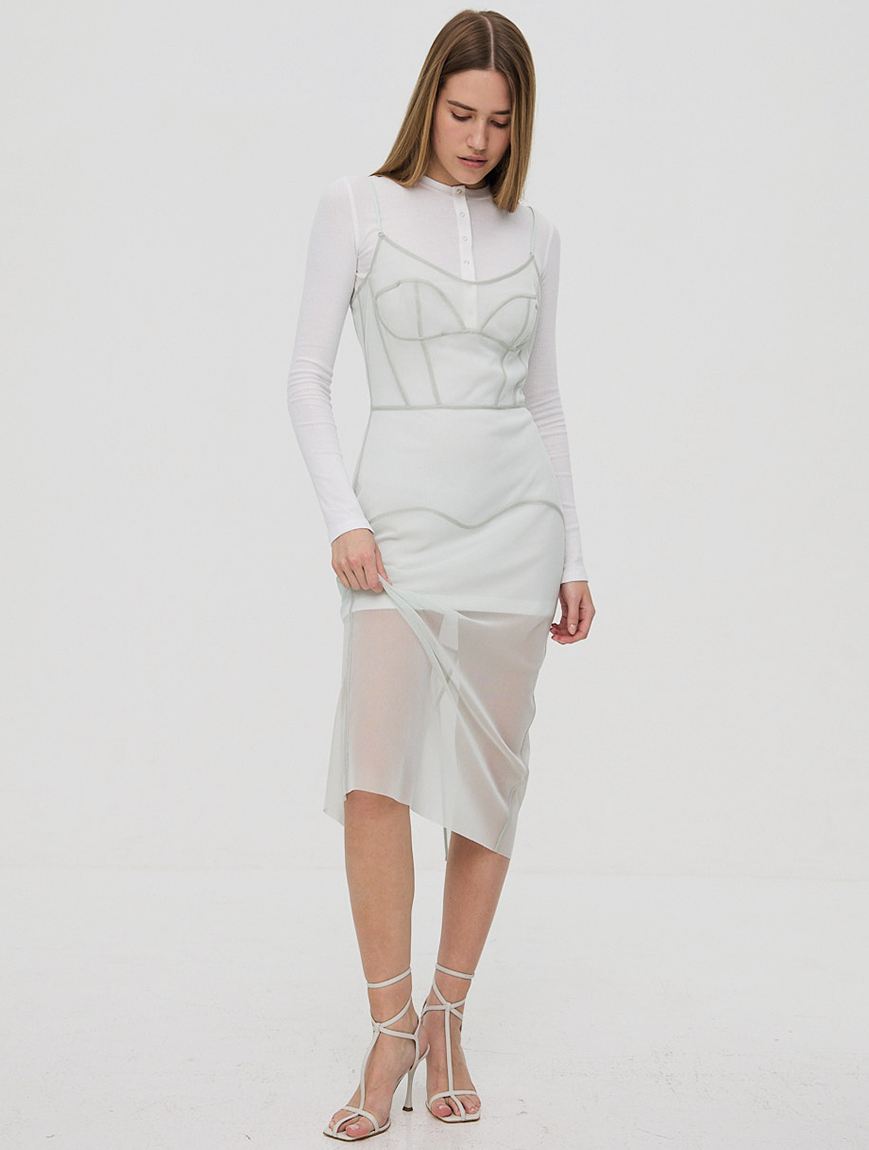 Corset sheer mesh dress - buy at price  10 045 Buy online on the COAT by  Katya Silchenko online shop